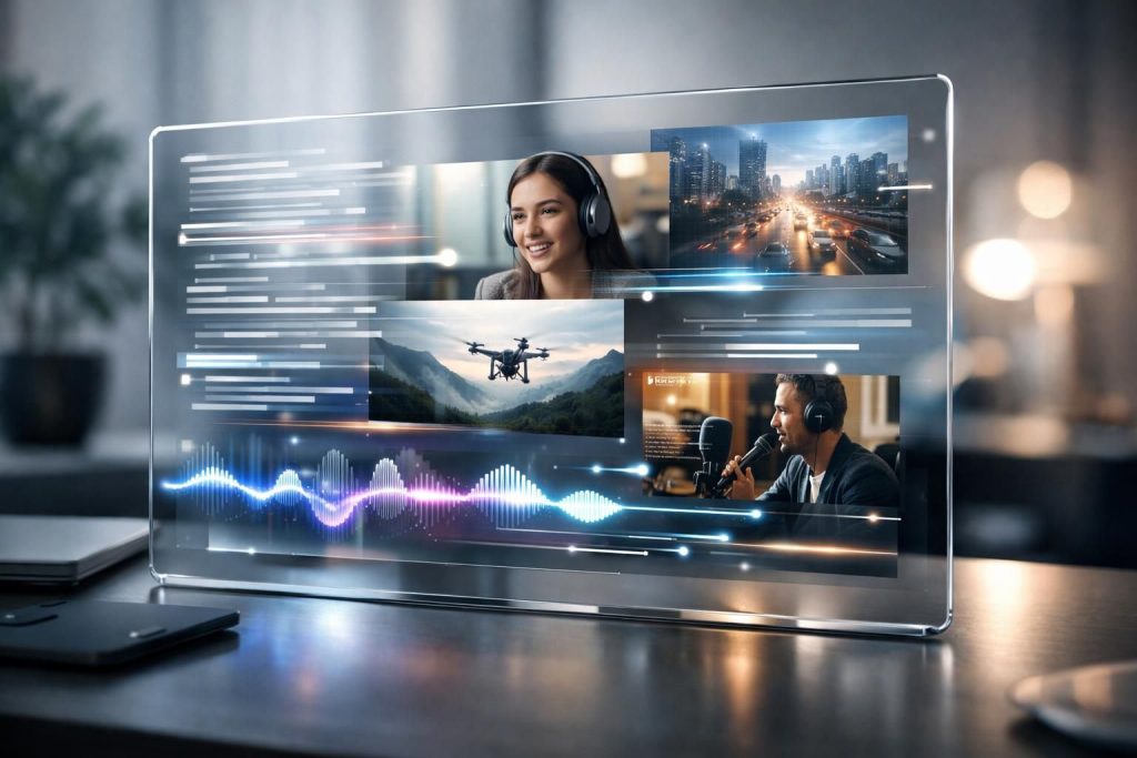 entdecken sie, wie künstliche intelligenz texte, videos und audiodateien innerhalb von interfaces neu kombiniert und so innovative inhalte schafft.